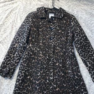 Old navy cheetah pea coat
